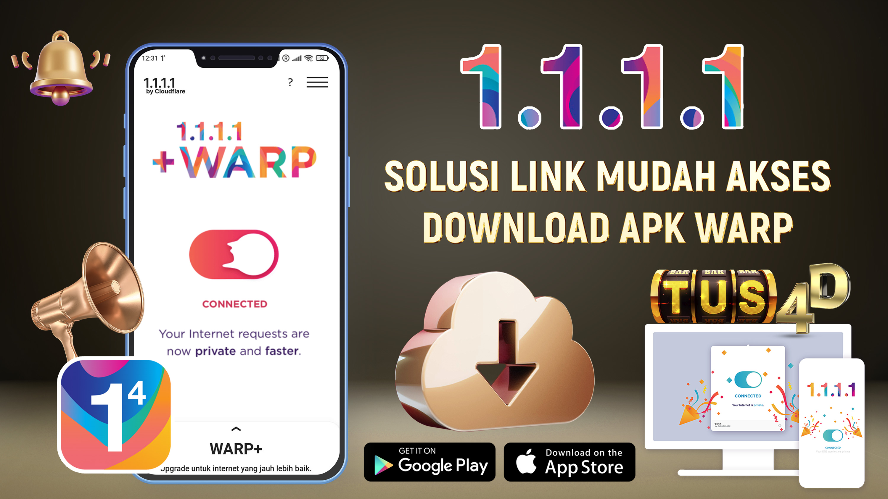 TUS4D : Solusi Link Mudah Akses Download APK WARP